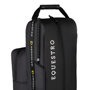 Equestro laarzen- en helmtas van technische stof Zwart Equestro laarzen- en helmtas van technische stof Zwart