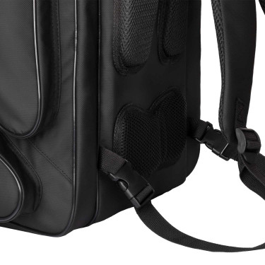 Sac à bottes Equestro en tissu technique au design intelligent Noir Sac à bottes Equestro en tissu technique au design intelligent Noir
