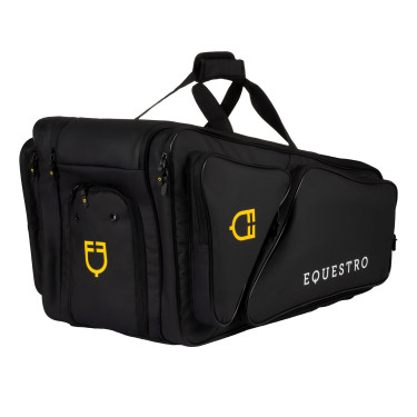 Sac à bottes Equestro en tissu technique au design intelligent Noir Sac à bottes Equestro en tissu technique au design intelligent Noir