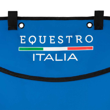 Tenture de box long Equestro x FISE avec logo brodé Bleu de savoie
