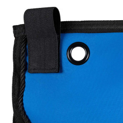 Tenture de box long Equestro x FISE avec logo brodé Bleu de savoie