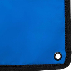 Tenture de box long Equestro x FISE avec logo brodé Bleu de savoie