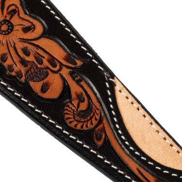 Western teugels Pool’s dark floral tooling Zwart / natuur