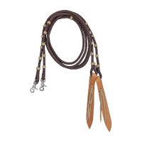 Lakota nylon teugels met lederen flap Bruin