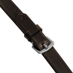 Rênes d’équitation Equestro en cuir et caoutchouc grip