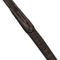 Rênes d’équitation Equestro en cuir et caoutchouc grip