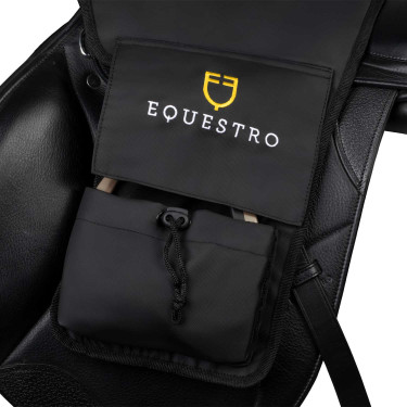 Protège-étriers Equestro en polyester Marron foncé Protège-étriers Equestro en polyester Marron foncé