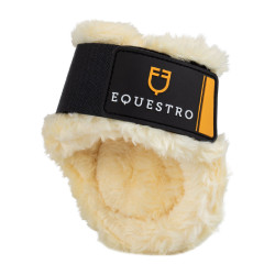 Protège-boulets Equestro avec mouton synthétique Noir