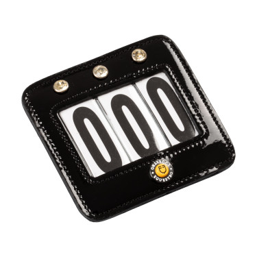 Porte-numéro de concours Equestro avec cristaux Noir