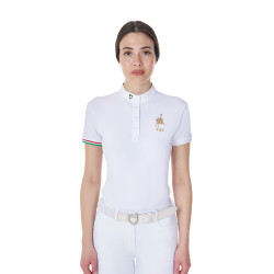 Dames wedstrijdpolo paardrijden Equestro x FISE – slim fit Dames wedstrijdpolo paardrijden Equestro x FISE – slim fit