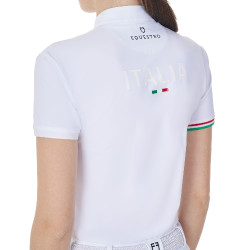 Dames wedstrijdpolo paardrijden Equestro x FISE – slim fit Dames wedstrijdpolo paardrijden Equestro x FISE – slim fit