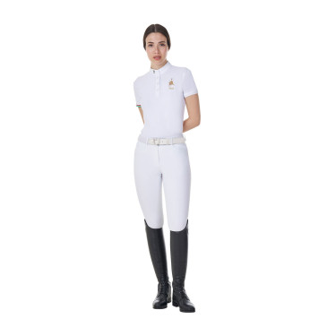 Dames wedstrijdpolo paardrijden Equestro x FISE – slim fit Dames wedstrijdpolo paardrijden Equestro x FISE – slim fit