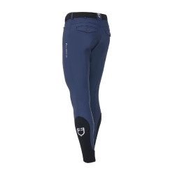 Pantalon d’équitation homme Equestro x FISE grip genoux Marine blazer Bleu marine