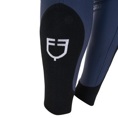 Pantalon d’équitation homme Equestro x FISE grip genoux Marine blazer Bleu marine