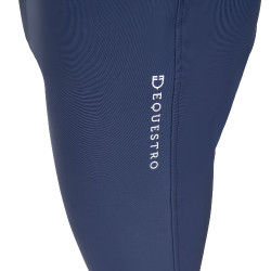 Pantalon d’équitation homme Equestro x FISE grip genoux Marine blazer Bleu marine