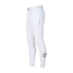 Pantalon d’équitation homme Equestro x FISE full grip Blanc