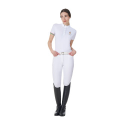 Pantalon d’équitation homme Equestro x FISE full grip Blanc