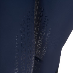Pantalon d’équitation femme Equestro x FISE grip genoux Marine blazer Bleu marine