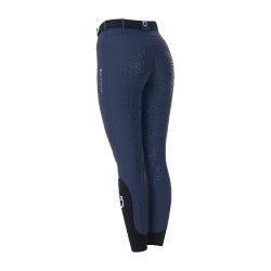 Pantalon d’équitation femme Equestro x FISE full grip Marine blazer Bleu marine
