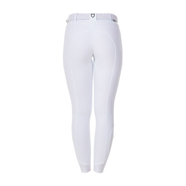 Damesrijbroek Equestro x FISE full grip Wit