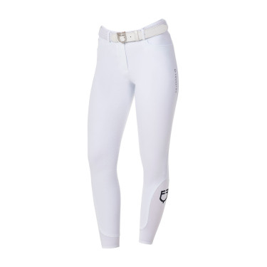 Damesrijbroek Equestro x FISE full grip Wit