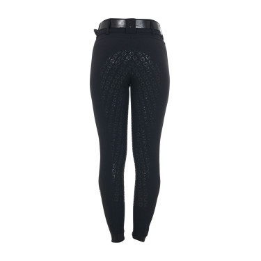 Pantalon d’équitation femme Equestro grip genoux taille haute doublé polaire Noir Pantalon d’équitation femme Equestro grip genoux taille haute doublé polaire Noir