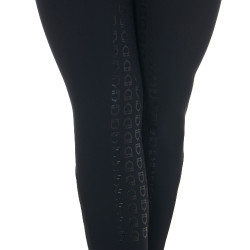 Pantalon d’équitation femme Equestro grip genoux taille haute doublé polaire Noir Pantalon d’équitation femme Equestro grip genoux taille haute doublé polaire Noir