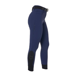 Pantalon d’équitation femme Equestro grip genoux taille haute Marine blazer Bleu marine
