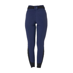 Pantalon d’équitation femme Equestro grip genoux taille haute Marine blazer Bleu marine
