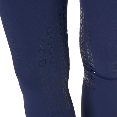 Pantalon d’équitation femme Equestro grip genoux taille haute Marine blazer Bleu marine