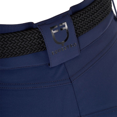 Pantalon d’équitation femme Equestro grip genoux taille haute Marine blazer Bleu marine