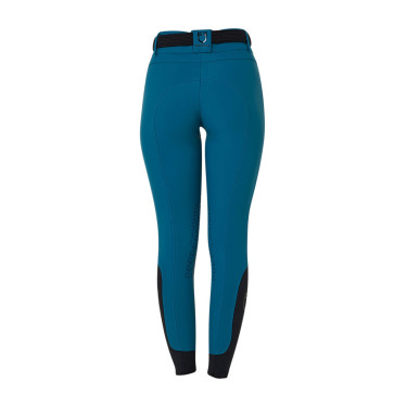 Pantalon d’équitation femme taille haute Equestro, grip genoux