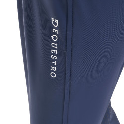 Kinderrijbroek unisex Equestro x FISE met kniestukken grip Marineblazer Marineblauw