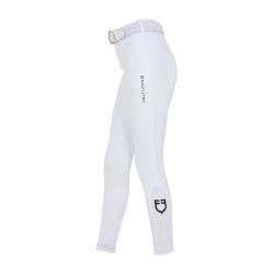 Kinderrijbroek unisex Equestro x FISE met kniestukken grip Wit Kinderrijbroek unisex Equestro x FISE met kniestukken grip Wit