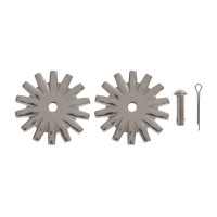Paires de roues d'éperons Pool's avec rivets 303B Argent