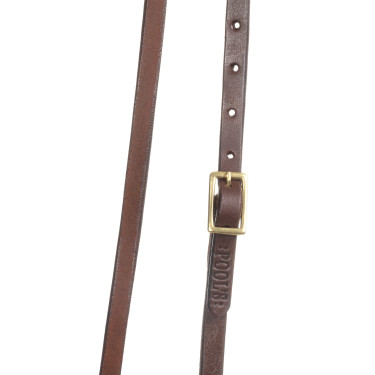 Muserolle pour bridon one-ear Pool’s avec boucles laiton Huilé Marron