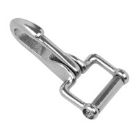 Supreme stalen veerkarabijnhaak met messing plating Zilver