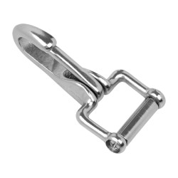 Supreme stalen veerkarabijnhaak met messing plating Zilver