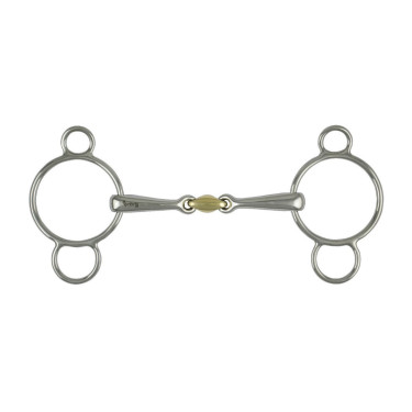Mors Pessoa 3 pièces laiton Umbria Equitazione Mors Pessoa 3 pièces laiton Umbria Equitazione