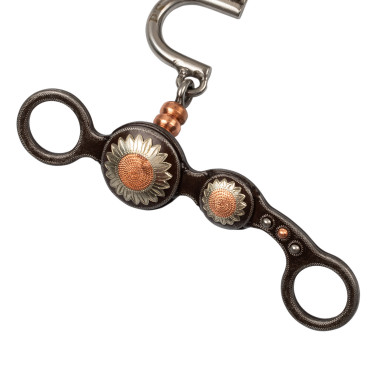 Western correctiebit met bloemenmotief – paardensport