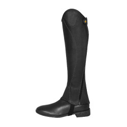 Mini-chaps unisexes Equestro en cuir souple avec zip latéral Noir Mini-chaps unisexes Equestro en cuir souple avec zip latéral Noir