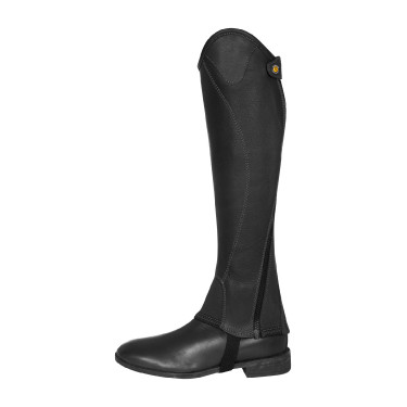 Mini-chaps unisexes Equestro en cuir souple avec zip latéral Noir Mini-chaps unisexes Equestro en cuir souple avec zip latéral Noir