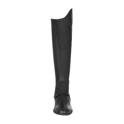 Mini-chaps unisexes Equestro en cuir souple avec zip latéral Noir Mini-chaps unisexes Equestro en cuir souple avec zip latéral Noir