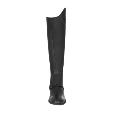 Mini-chaps unisexes Equestro en cuir souple avec zip latéral Noir Mini-chaps unisexes Equestro en cuir souple avec zip latéral Noir