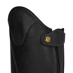 Mini-chaps unisexes Equestro en cuir souple avec zip latéral Noir Mini-chaps unisexes Equestro en cuir souple avec zip latéral Noir