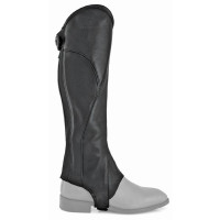 Mini-chaps Equestro Lincoln leer Zwart
