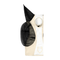 Masque anti-mouches Equestro bicolore en mesh After glow / blanc brillant