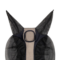 Masque anti-mouches Equestro bicolore en mesh Anthracite / flanelle grise Beige Masque anti-mouches Equestro bicolore en mesh Anthracite / flanelle grise Beige
