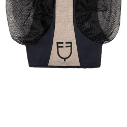 Masque anti-mouches Equestro bicolore en mesh Anthracite / flanelle grise Beige Masque anti-mouches Equestro bicolore en mesh Anthracite / flanelle grise Beige