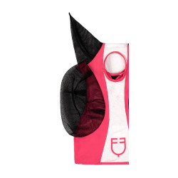 Masque anti-mouches Equestro bicolore en mesh Chèvrefeuille / blanc brillant Masque anti-mouches Equestro bicolore en mesh Chèvrefeuille / blanc brillant